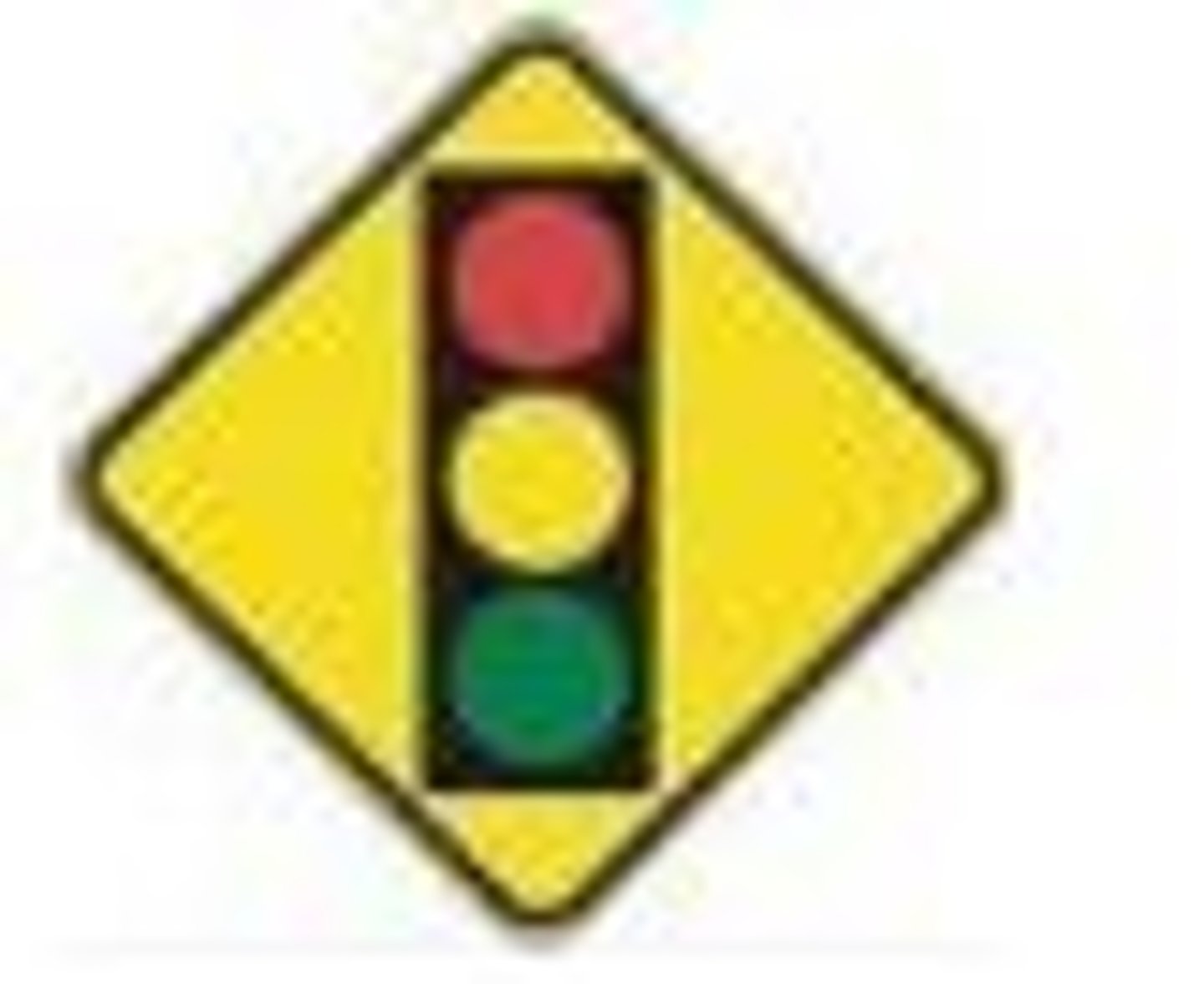 <p>This sign means:</p><p>Emergency vehicles ahead.</p><p>Traffic signals ahead.</p><p>Uncontrolled intersection ahead.</p><p>4-way stop ahead.</p>