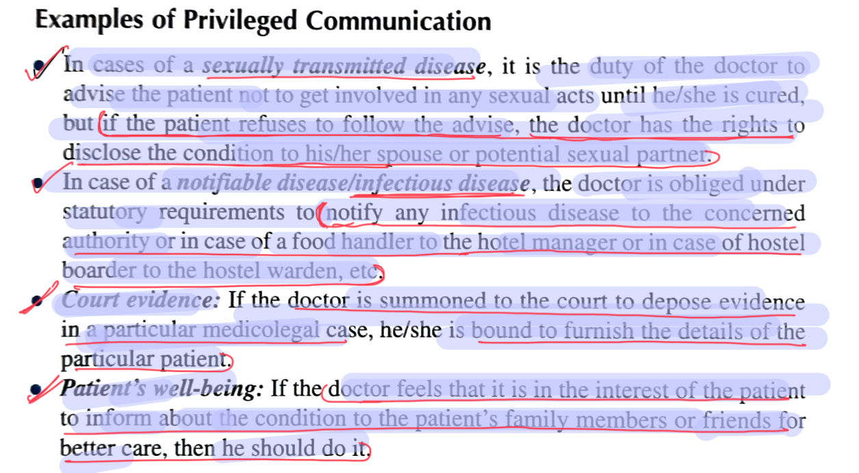 <p>It is a statement made bonafidE on a subject by a doctor to the concerned authority due to hisduty to the community </p><p><span style="font-size: 1.6rem;"><span>This is an exception to the professional secrecy; the doctor cannot be held responsible for damages</span></span></p><p></p>