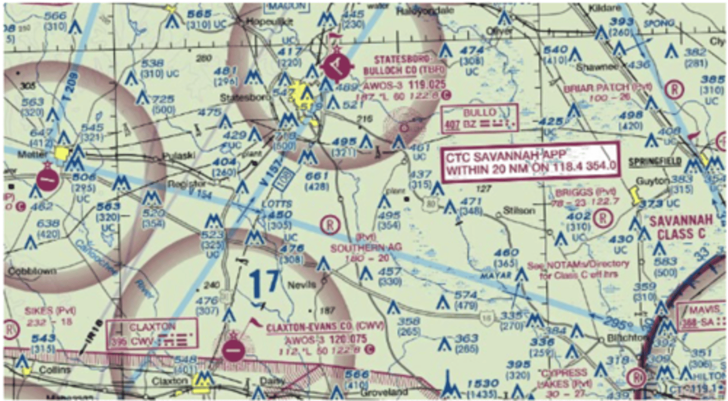 <p>Used to identify visual checkpoints on a sectional chart.</p><p>Visual checkpoints could include populated places, drainage patterns, roads, railroads, and other distinctive landmarks.</p>