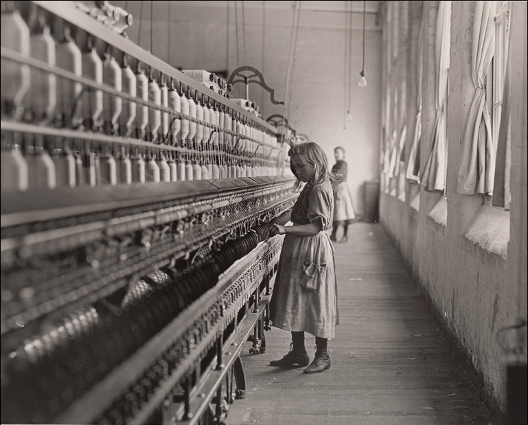 <p>Lewis Hine, Child in Carolina Cotton Mill, 1908</p>