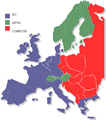 <ul><li><p>The soviet response to Marshall aid, set out to support countries in eastern Europ. In reality it set out to controll the economies and access their resources</p></li></ul>