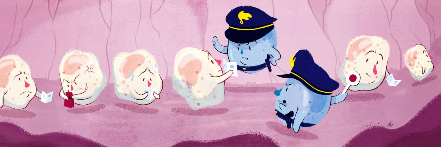 <p>What do the NK cells patrol for?&nbsp;</p>