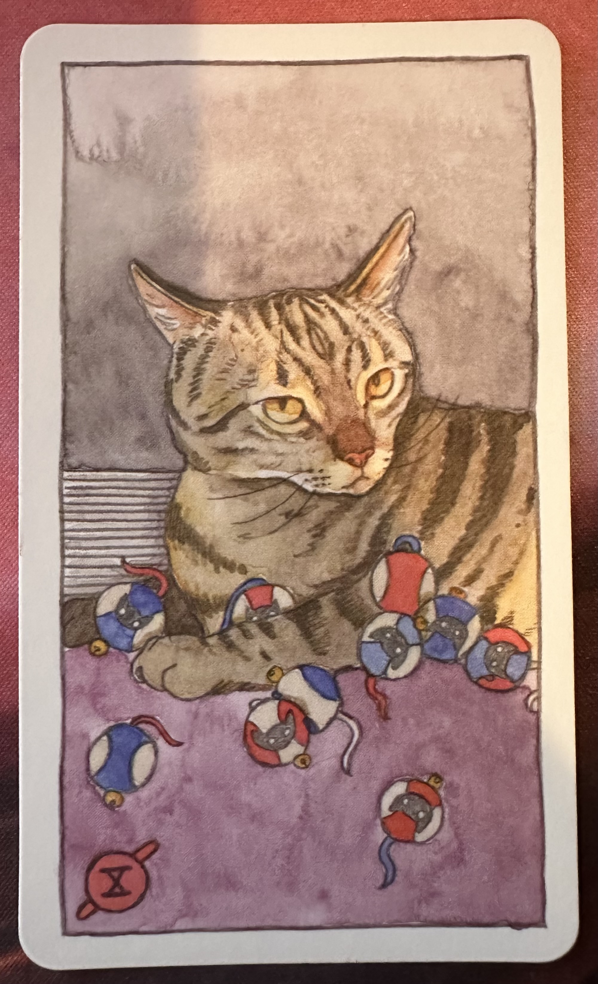 <p>Ten of Wands (X) Upright</p>
