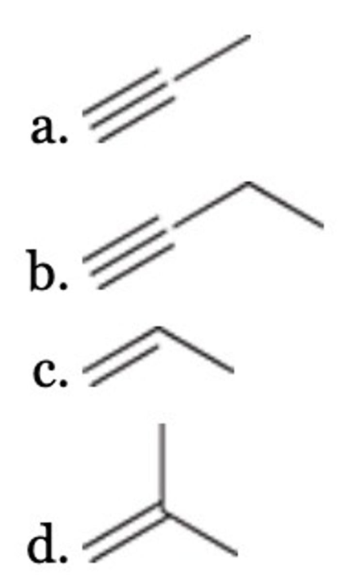 <p>Which of the following compounds is converted into carbon dioxide and acetic acid (CH3CO2H) upon ozonolysis?</p>