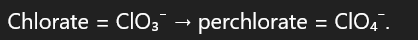 <p>one more oxygen than the “-ate” form </p>
