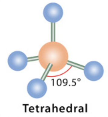 <p>electron domain: tetrahedral</p>