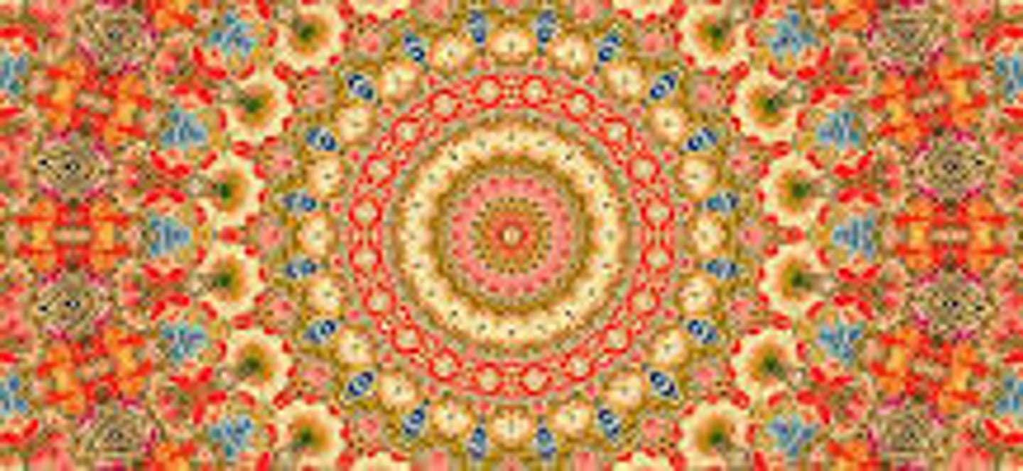 <p>A geometric design or pattern that represents the cosmos or deities in various heavenly worlds.</p>