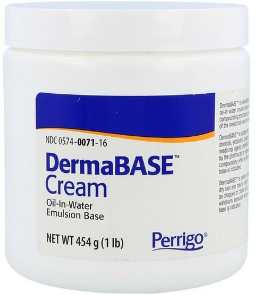 <p>1. Hydrophilic Ointment</p><p>2. Vanishing cream</p><p>3. Dermabase®</p><p>4. Velvachol®</p>