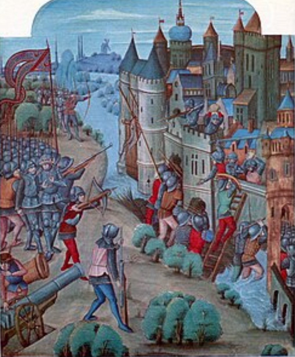 <p>When did the English army land at the Seine estuary? And what city did they hit first?</p>