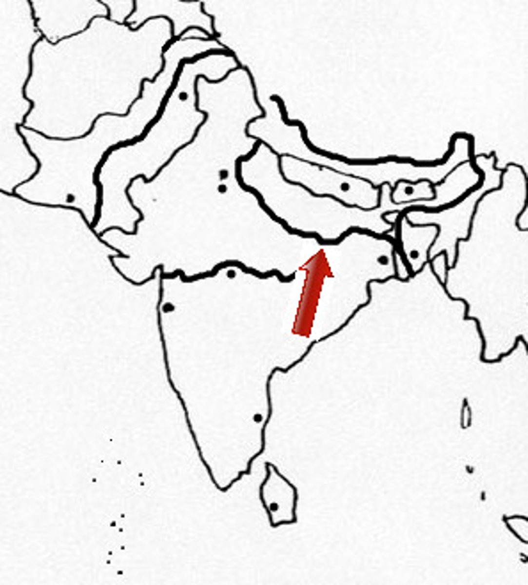 <p>Very gradual - fall in its slope - hardly 300m<br>Forms large meander<br>World's largest delta - The Sundarban Delta<br>Monsoon - Floods</p>