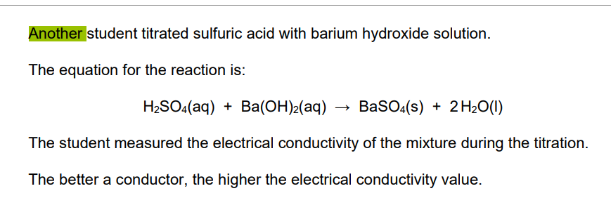 <p>why is there no electrical conductivity in barium sulphate</p>