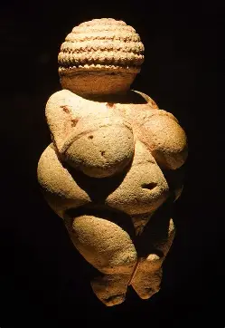 <p>PREHISTORIC ART: woman of willendorf, Austria, c. 24,000 BCE</p>