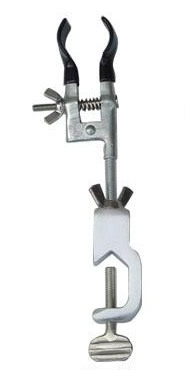 Attaches to a ring stand and holds a test tube