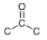 <p>a carbon bonded to a carbon and a carbon and double bonded to an oxygen</p>