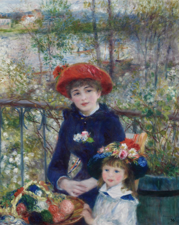 <p>Two Sisters (On the Terrace), Auguste Renoir 1881 </p>