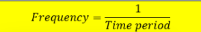 <p>f=1/T </p>