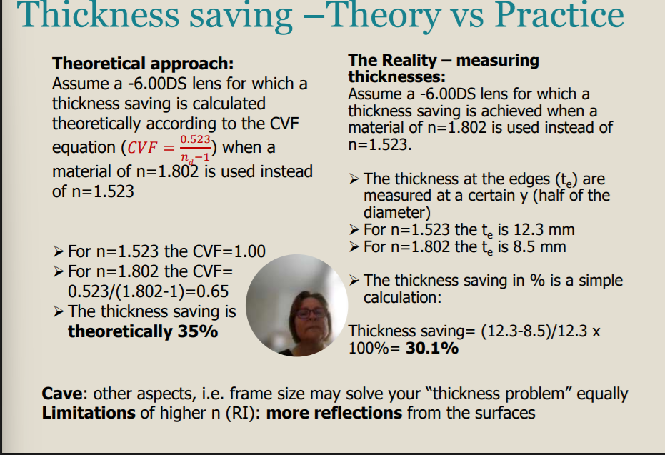 <p>Thickness Saving</p><p>Thickness saving - xmm - x1mm / xmm x 100% = x%</p>