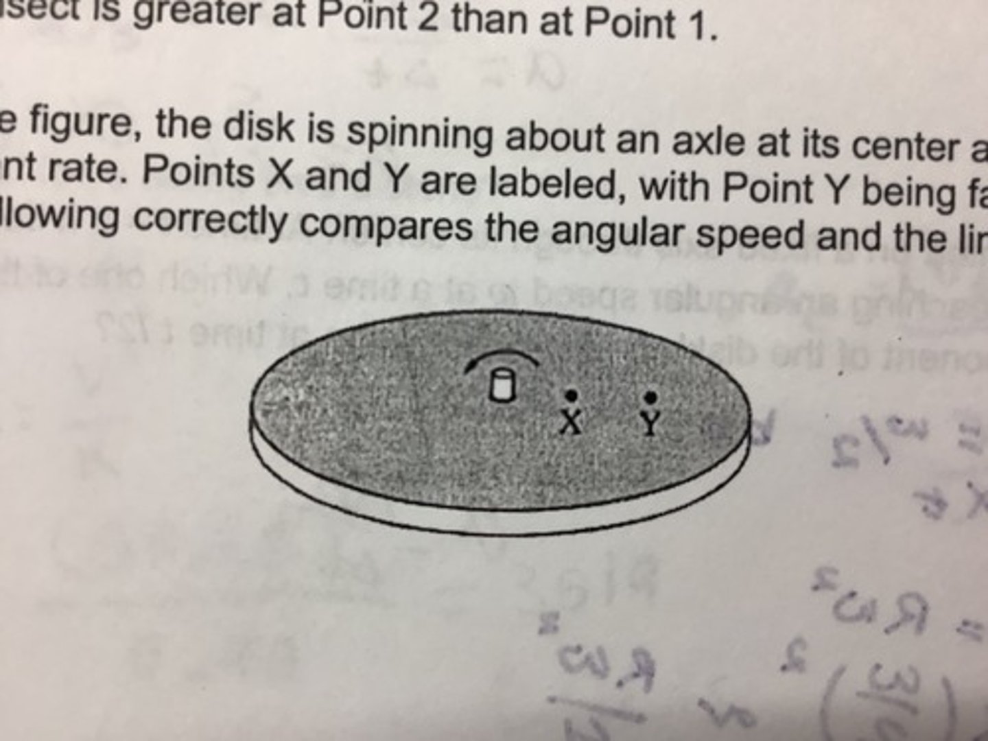 <p>ωx = ωy; vx &lt; vy</p>