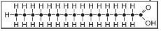 <p>in a straight line, no double bonds, solid at room temp</p>