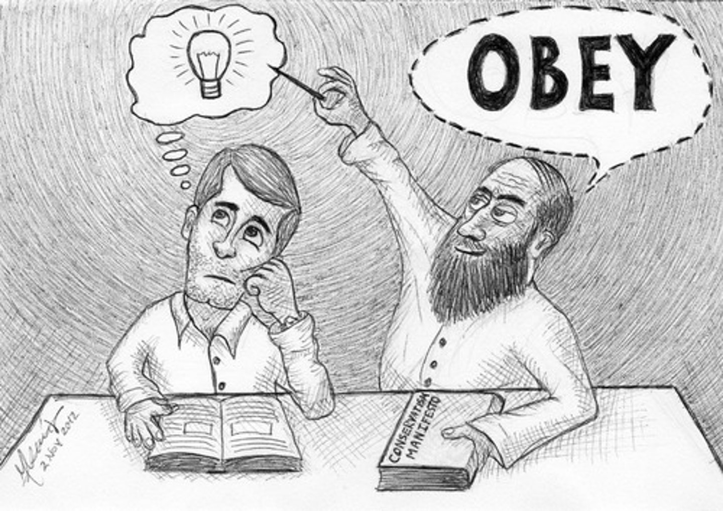 <p>a political or theological orientation advocating the preservation of the best in society and opposing radical changes</p>