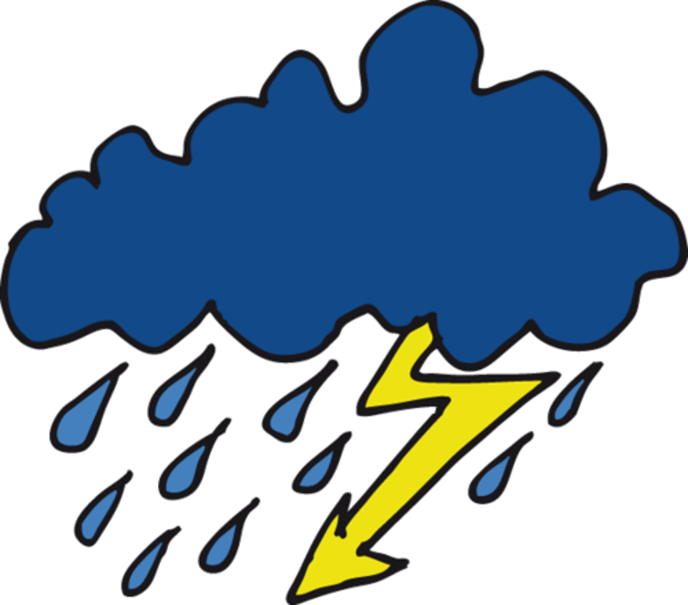 <p>There is lightning.</p>