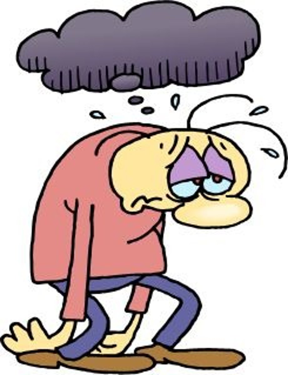 <p>(adj): chán nản</p>