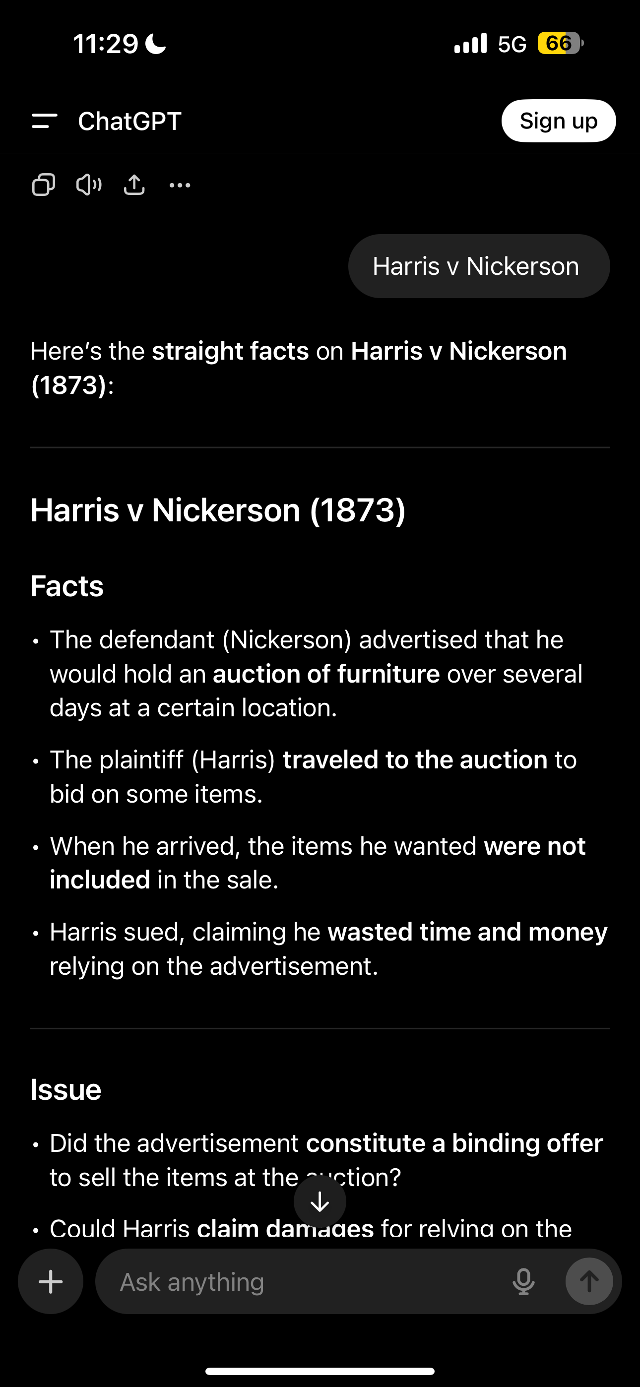 <p>Auctions are invitation to treat and advertising products to be auctioned does not create obligation that items will be there or offers would be accepted</p>