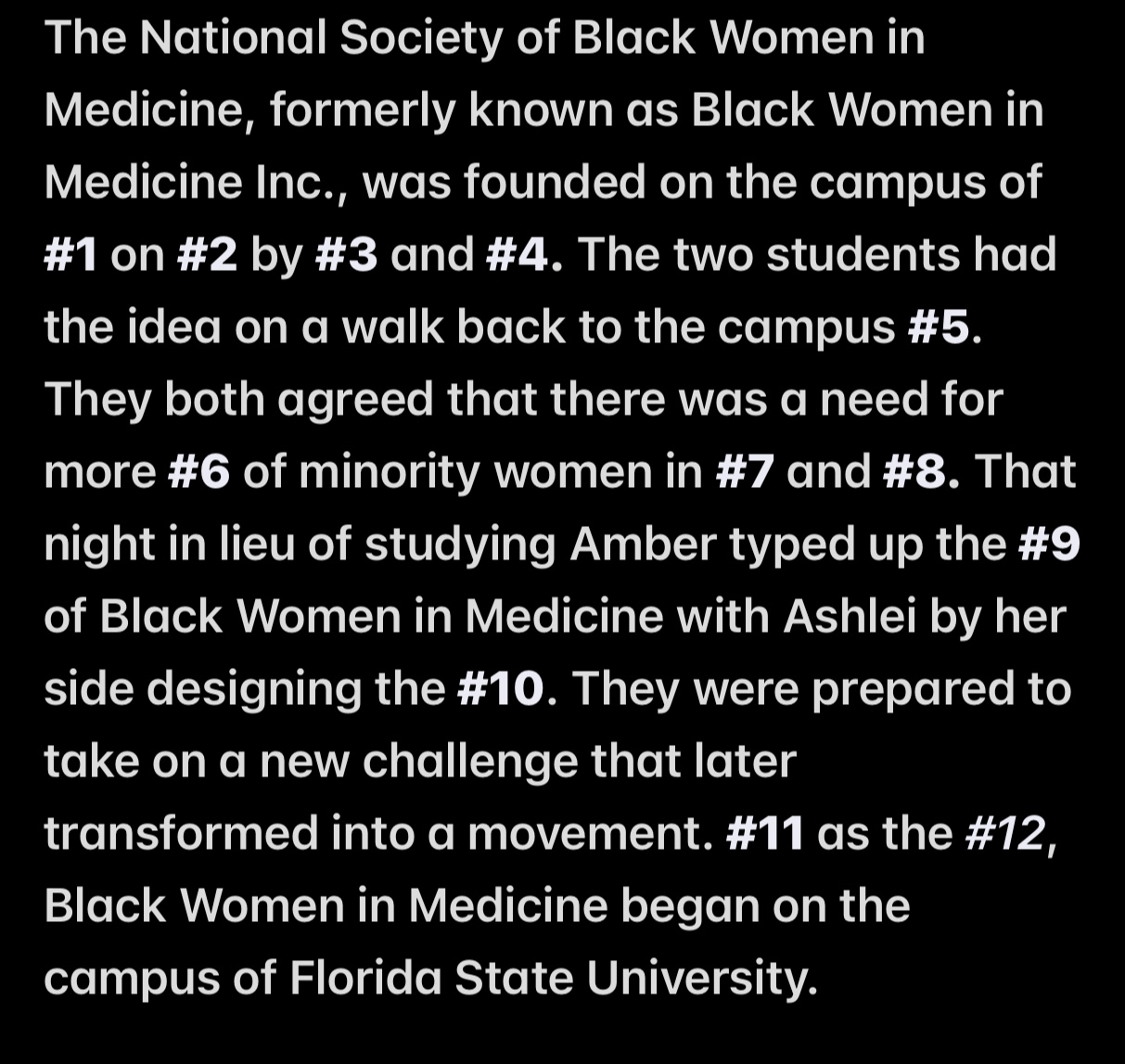 <p>History of NSBWM: Blank #10</p>