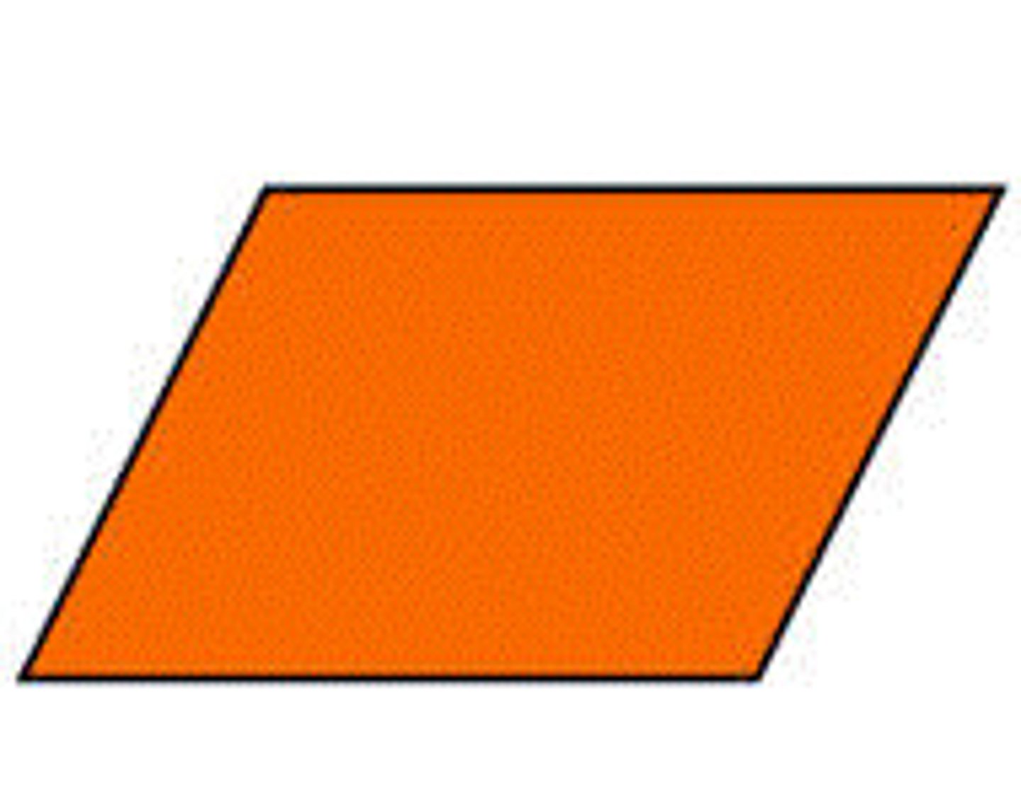 <p>Two pairs of equal sides, two pairs of equal angles, opposite sides are parallel, diagonals bisect each other, no lines of symmetry, looks like a slanted rectangle</p>