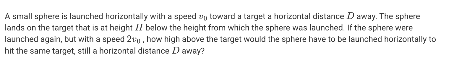 <p>A. 4H</p><p>B. 2H</p><p>C. H</p><p>D. H/2</p><p>E. H/4</p>