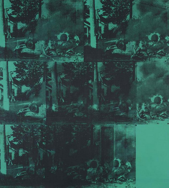 <p><strong>Green Car Crash</strong> <strong>(Green Burning Car I)</strong> by <em>Andy Warhol</em></p><p>$ 71.7 million</p>