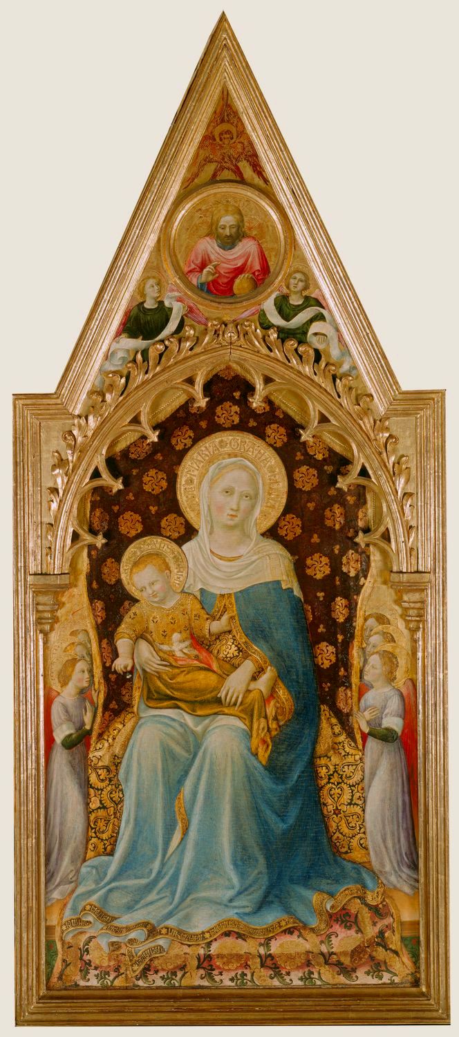 <p><strong>Gentile da Fabriano</strong></p><p><em>Polittico Quarates</em>i dalla chiesa di San Niccolò Oltrarno (1425; Galleria degli Uffizi, Firenze)</p>