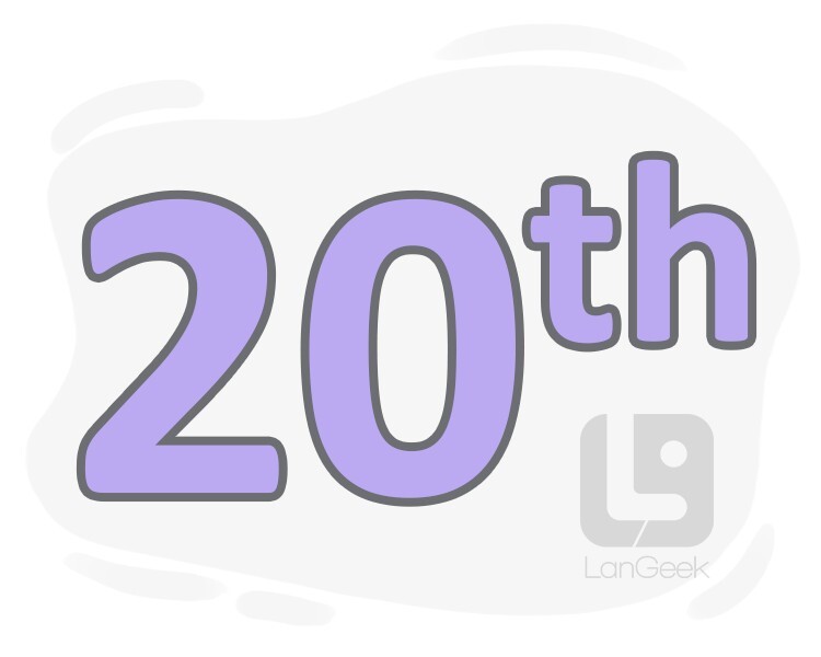 <p>twentieth</p>