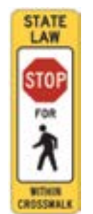 <p>In-Street Pedestrian Crossing sign</p>