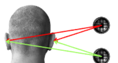<p>Cues that use both ears at the same time to compare signals from one ear to another.</p>