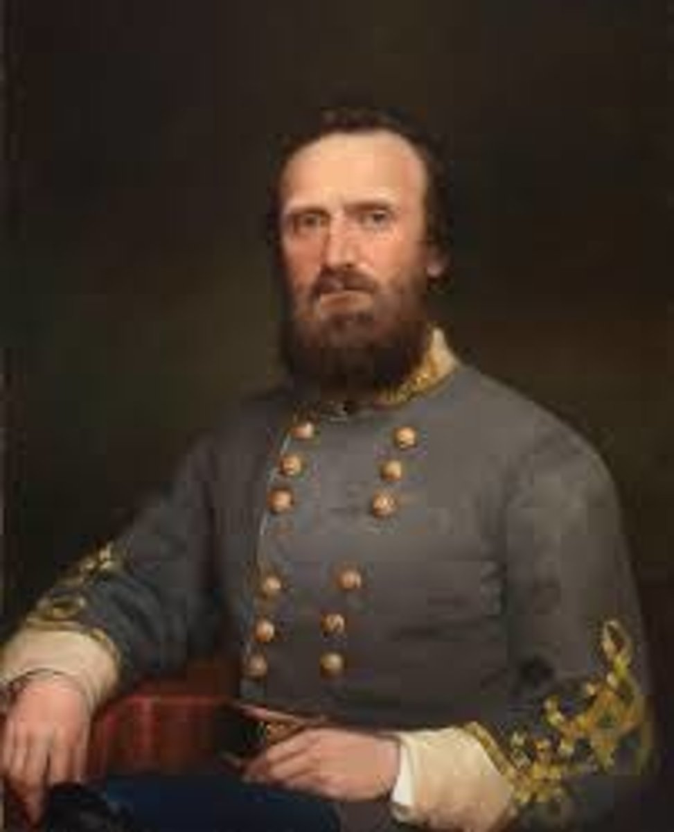 <p>He was a confederate general who was known for his fearlessness in leading rapid marches bold flanking movements and furious assaults. he earned his nickname at the battle of first bull run for standing courageously against union fire. During the battle of Chancellorsville his own men accidently mortally wounded him.</p>