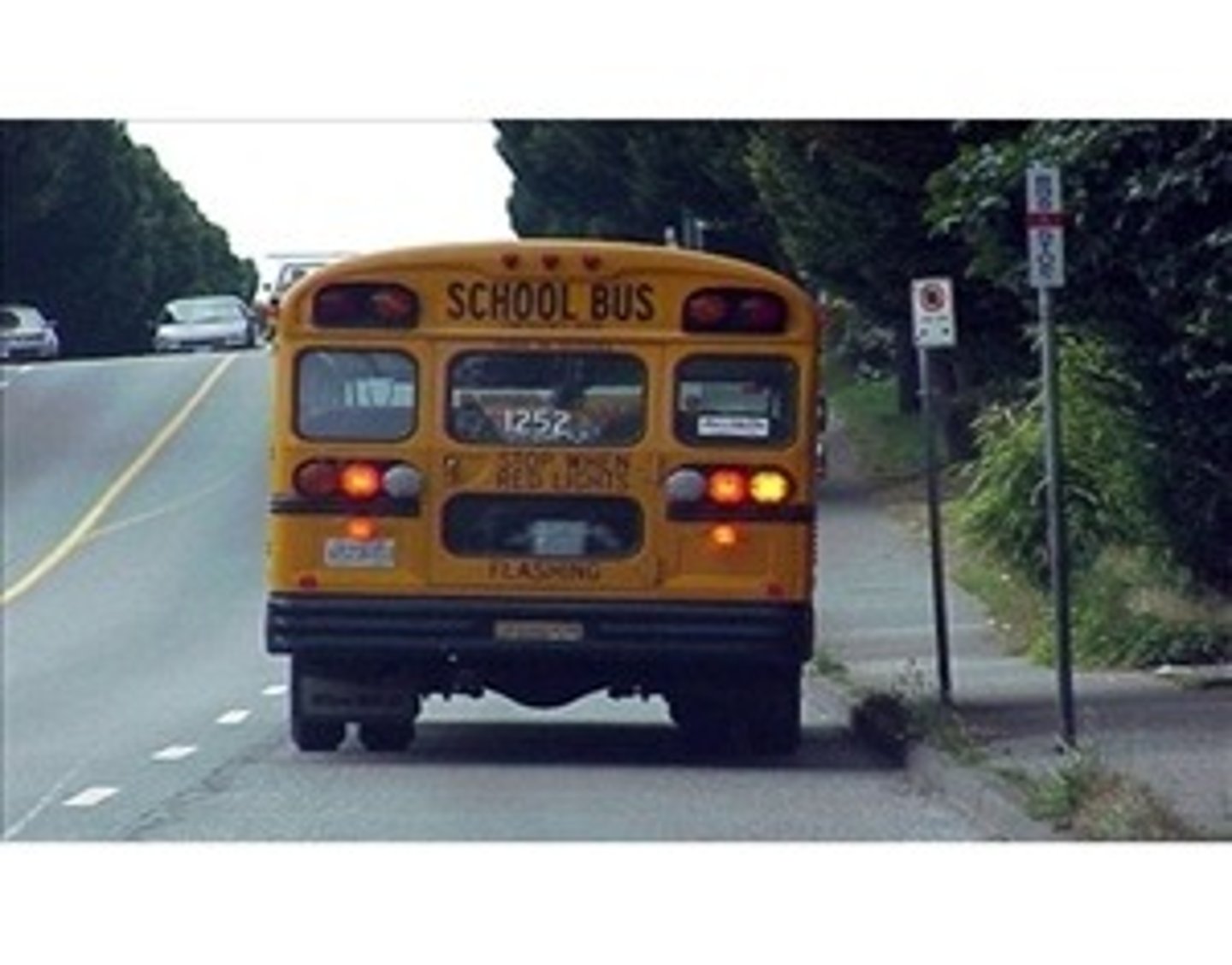 <p>Stop until the bus is moving or the stop sign arm is no longer extended</p>