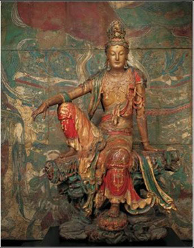 Thought to reside high on a mountain, and offer protection fro those who travel end by sea. Pose of royal ease