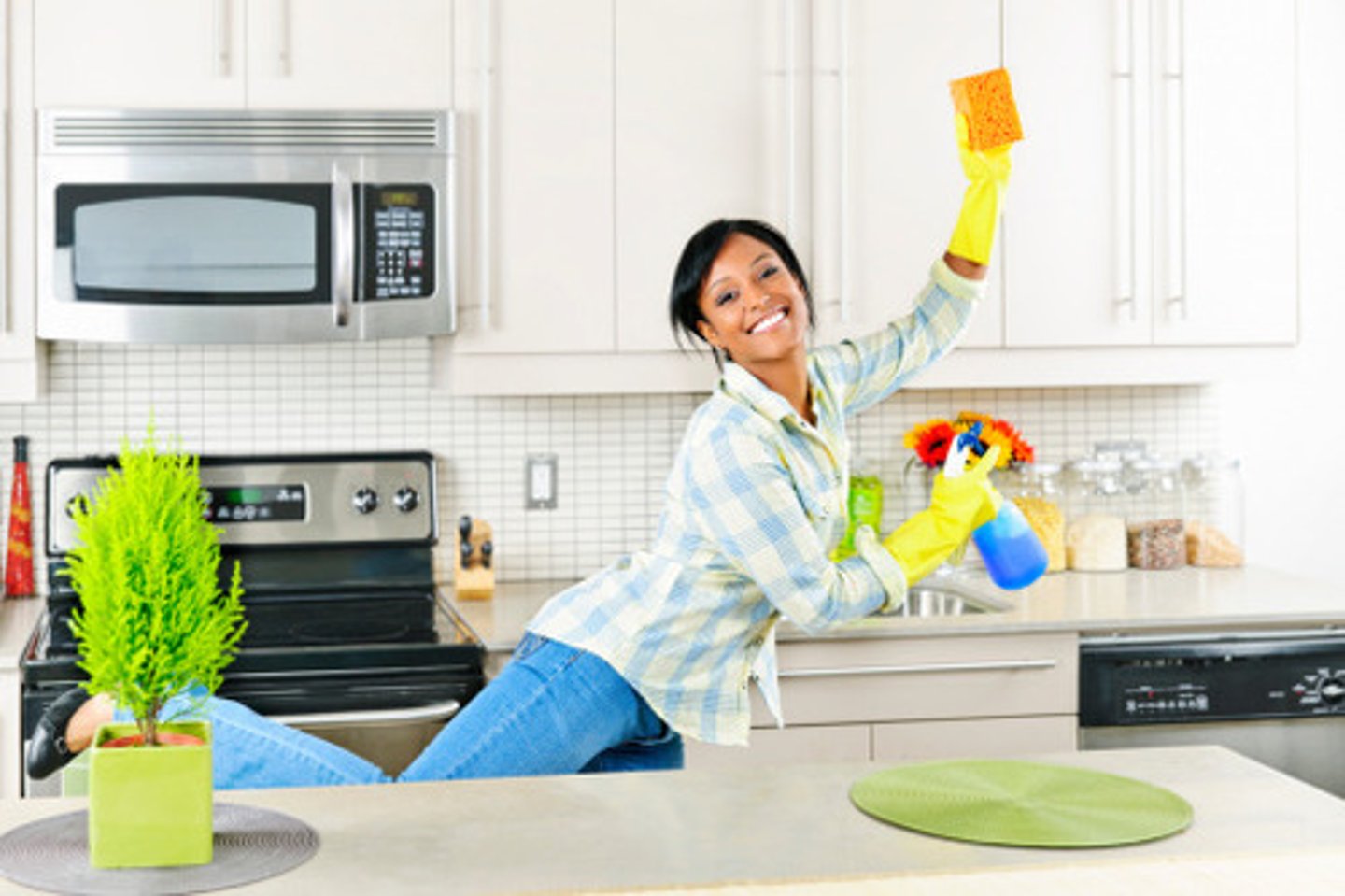 <p>to clean the kitchen</p>