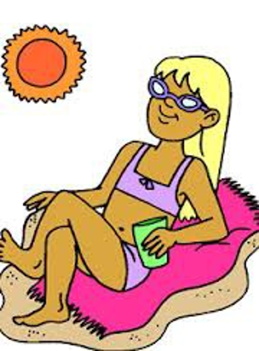 <p>to tan</p>