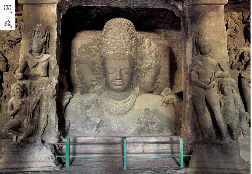 <p>Eternal Shiva (three-faced linga)</p>