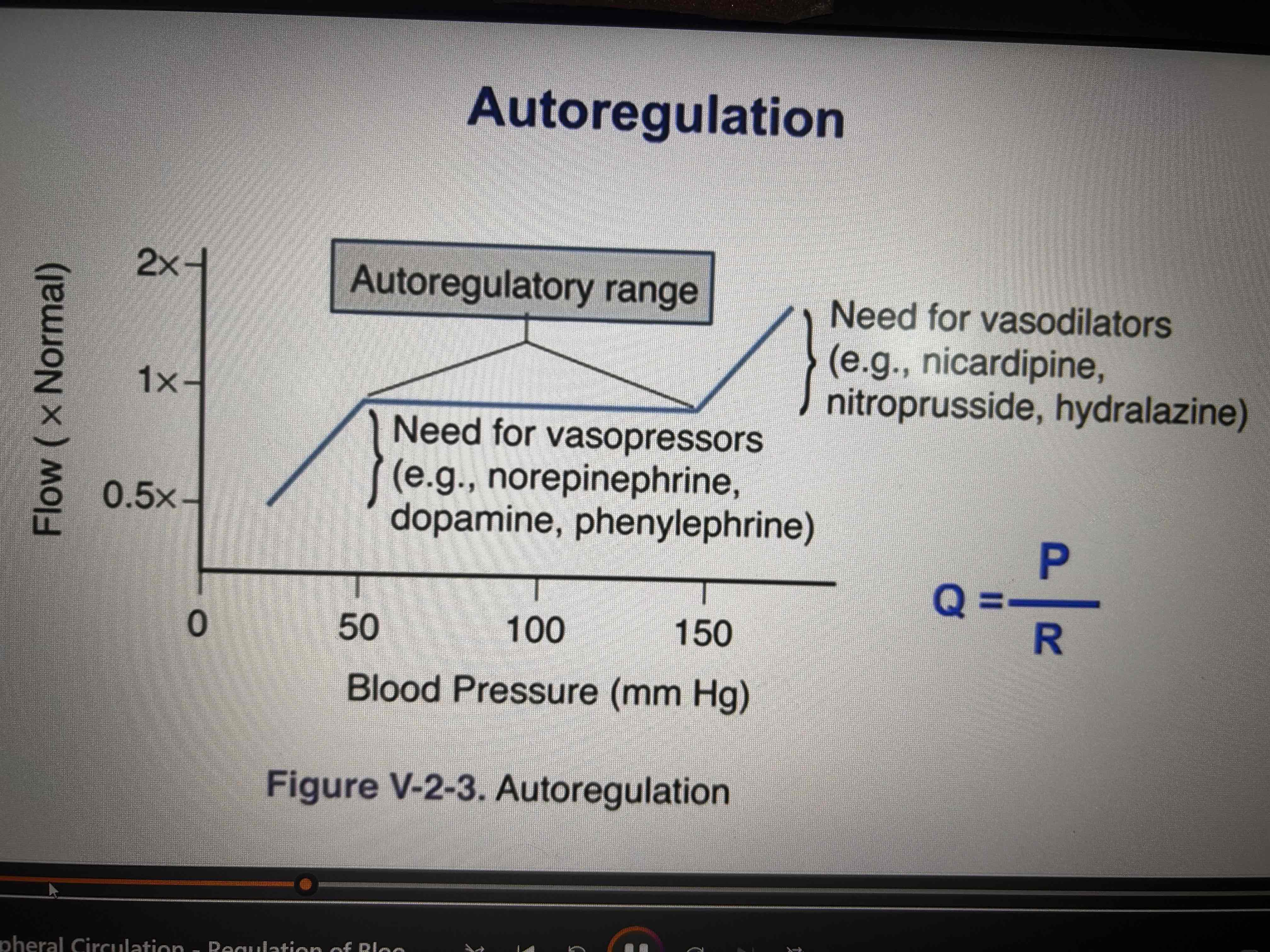 <ol><li><p>Metabolic mechanism (flow is regulated by constricting and dilating smooth muscle around arterioles)</p><p>tissue produces a vasodilators metabolite that regulates flow (K, H, CO2, adenosine) - dilation of arteriolew when concentration increases and vice versa</p></li><li><p>Myogenic mechanism</p><p>arteriolar stretch and surrounding muscles ( change in pressure)</p></li></ol>