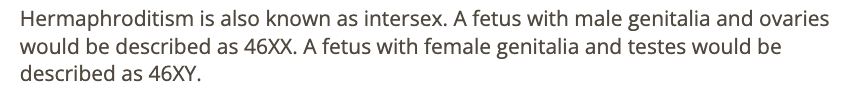 <p>d) 46XX intersex</p>