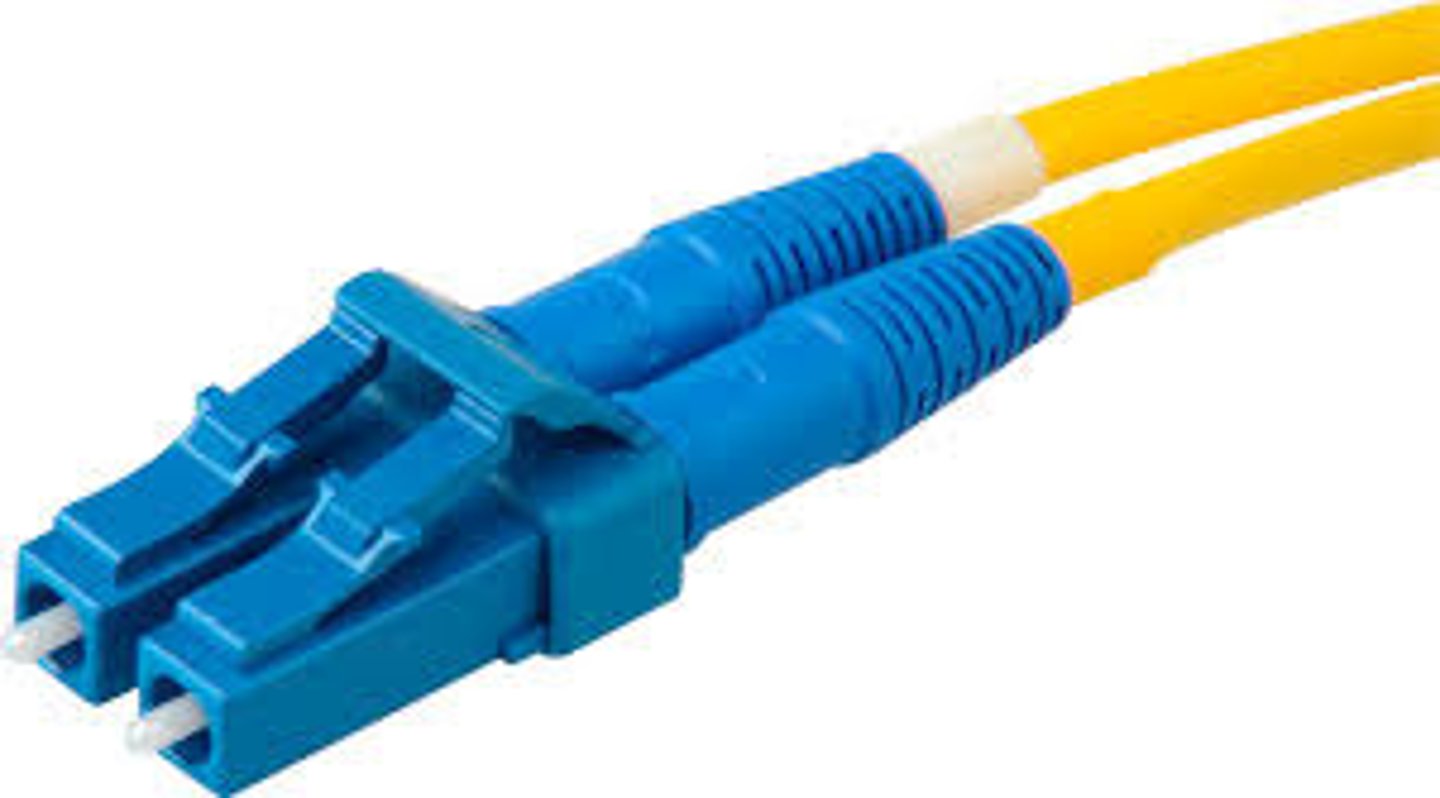<p>a small formfactor fiber optic connector used for single-mode and multimode fiber cables, featuring a compact, square design with a push-pull latching mechanism.</p>