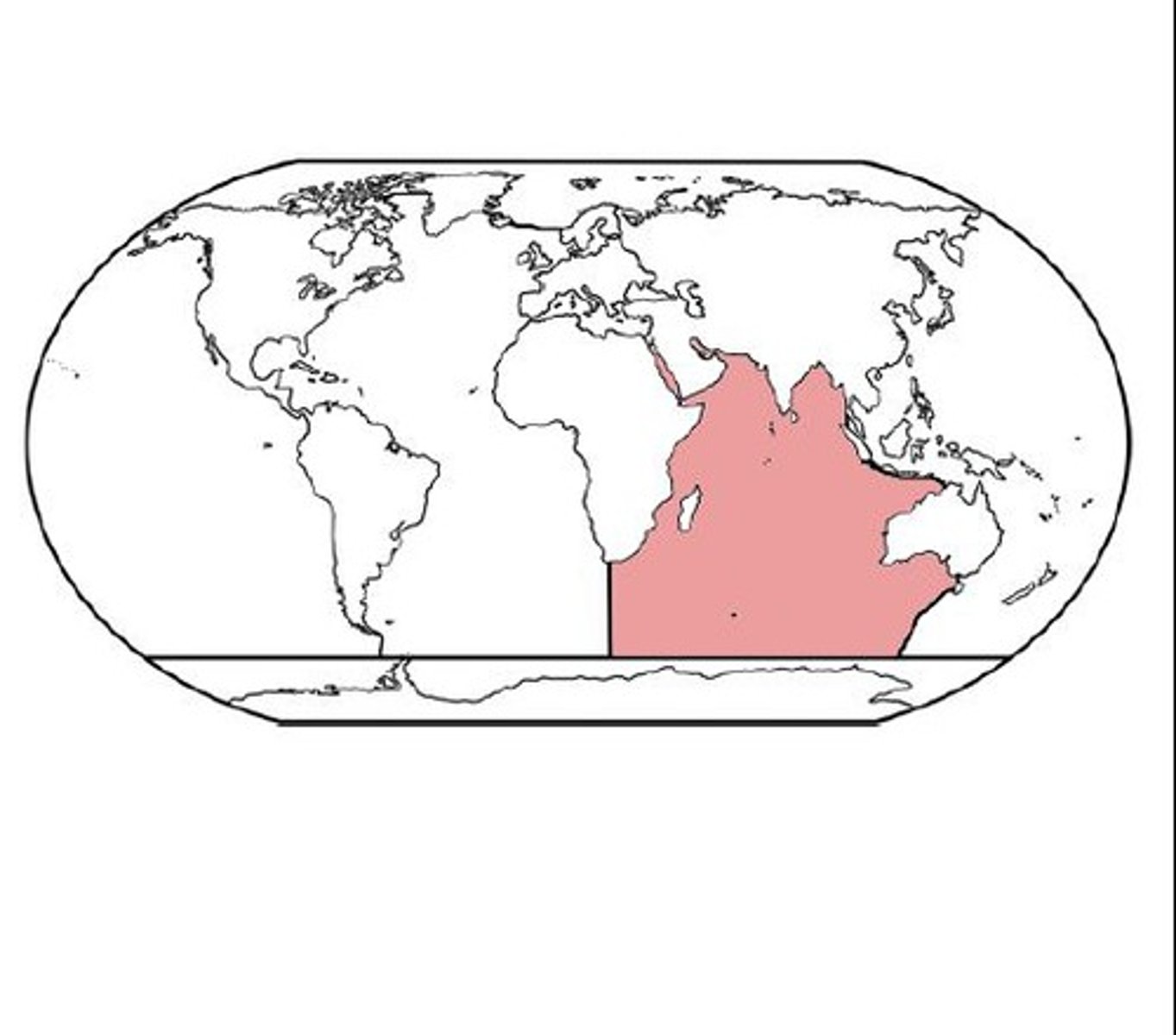 <p>Smaller than the Atlantic Ocean.</p>