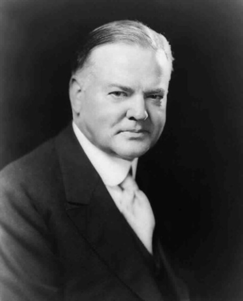 <p>Republican president at the outset of the Great Depression. As a Republican, he believed that the federal government should not interfere in economic problems; the severity of the Great Depression forced his hand to provide some federal assistance to those in need, but he mostly left these efforts to the states.</p>