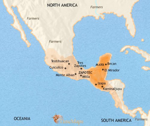 <p>A major civilization of Mesoamerica known for the most elaborate writing system and other intellectual achievements such as the mathematical concept of zero, and they flourished from 250 to 900 CE in a region of modern-day Guatemala and the Yucatan region of Mexico during this time.</p><p>-Organized into a highly fragmented political system of city-states -Local lords and regional kingdoms -No central authority/frequent warfare</p>