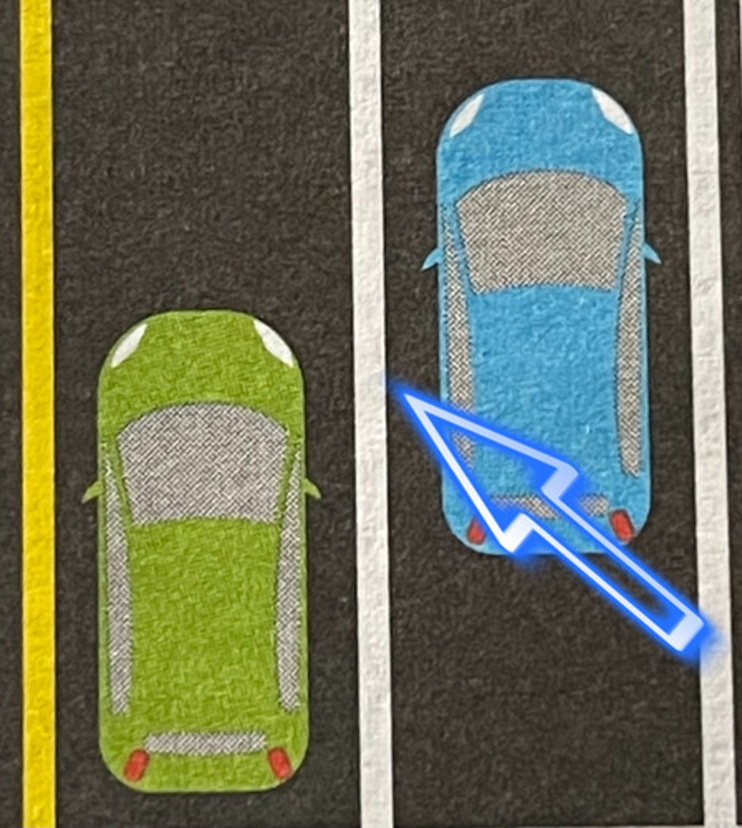 <p>You may travel in the same direction on both sides of this line, but do not cross the line unless you must do so to avoid a hazard; used to discourage lane changes near intersections</p>