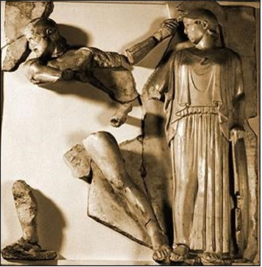 <p>How tall is this Metope?</p>