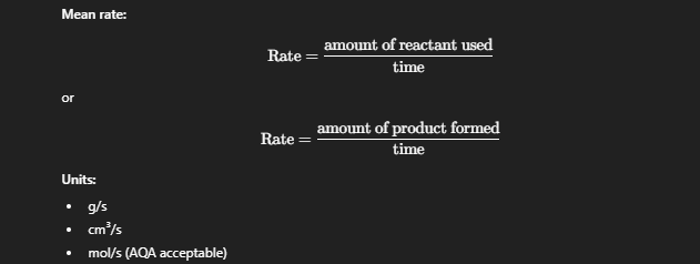 <p>Measure of how fast reactants are used up</p>